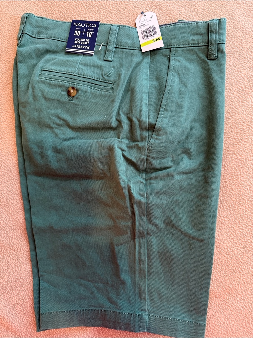 Nautica Men's Teal Stretch Chino Shorts Sz 30” waist P832SS